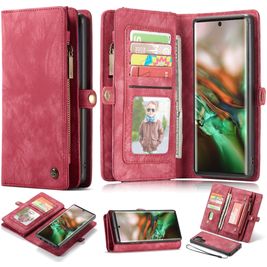 Caseme 008 Samsung Galaxy Note 10 Plus Hoesje Uitneembare 2in1 Bookcase Portemonnee - Rood