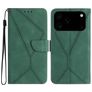 Mobigear Stitch iPhone 17 Pro Hoesje Bookcase Portemonnee - Groen