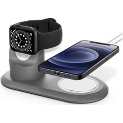 Mobigear Wireless Charge Station Watch Standaard,MagSafe Standaard - iPhone/ Watch - Grijs