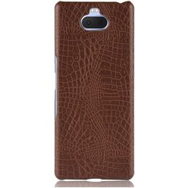 Mobigear Croco Sony Xperia 10 Plus Hoesje Hardcase Backcover - Bruin