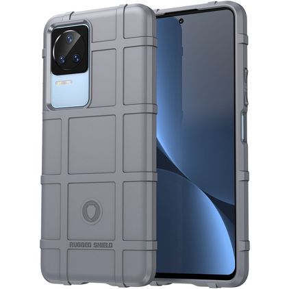 Mobigear Rugged Shield POCO F4 Hoesje Flexibel TPU Backcover Shockproof - Grijs