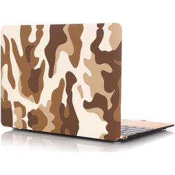 Mobigear Design MacBook 12 Inch (2015-2017) Hoes Hardshell Laptopcover MacBook Case - Desert Camauflage - Model A1534