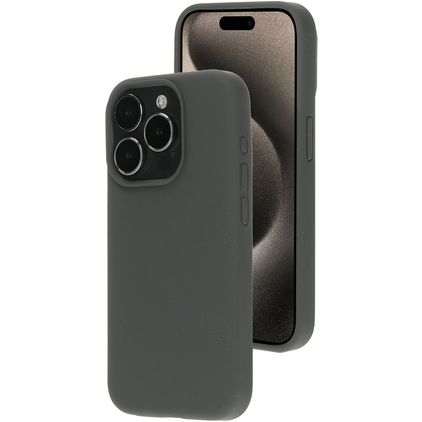 Mobiparts iPhone 15 Pro Siliconen Hoesje Backcover - Urban Grey