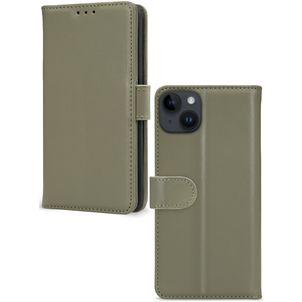 Mobilize Premium Gelly Wallet iPhone 14 Plus Hoesje Bookcase Portemonnee - Groen