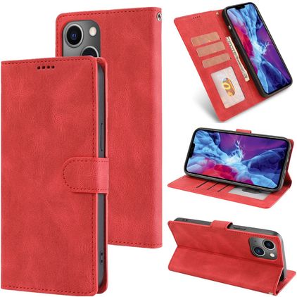 Mobigear Wallet iPhone 14 Plus Hoesje Bookcase Portemonnee - Rood