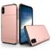 Mobigear Card iPhone X Hoesje Hardcase Backcover Shockproof met Pasjeshouder - Roségoud