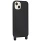 Mobigear Lanyard iPhone 14 Siliconen Hoesje met koord - Zwart
