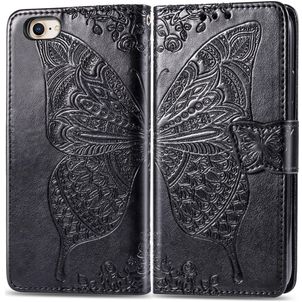 Mobigear Butterfly iPhone 16e Hoesje Bookcase Portemonnee - Zwart