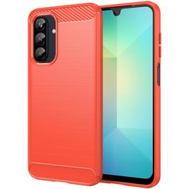 Mobigear Brushed Slim Samsung Galaxy A26 Hoesje Flexibel TPU Backcover - Rood