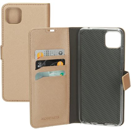 Mobiparts Saffiano Wallet Samsung Galaxy A22 5G Hoesje Bookcase Portemonnee - Copper