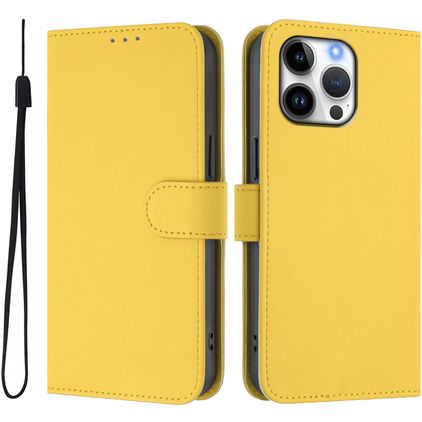 Mobigear Urban Wallet iPhone 16 Pro Max Hoesje Bookcase Portemonnee - Geel