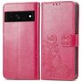 Mobigear Clover Google Pixel 7 Hoesje Bookcase Portemonnee - Magenta