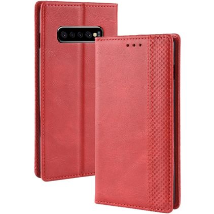 Mobigear Sensation Samsung Galaxy S10 Plus Hoesje Bookcase Portemonnee - Rood