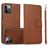 Mobigear Wallet iPhone 16 Pro Max Hoesje Uitneembare 2in1 Bookcase Portemonnee - Bruin