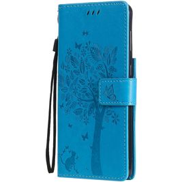 Mobigear Tree Samsung Galaxy S21 Hoesje Bookcase Portemonnee - Blauw