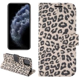 Mobigear Leopard iPhone 12 Pro Hoesje Bookcase Portemonnee - Bruin