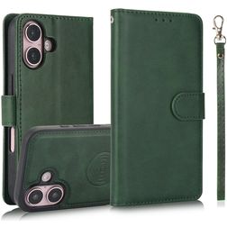 Mobigear Wallet iPhone 16 Hoesje Uitneembare 2in1 Bookcase Portemonnee - Groen