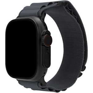 Mobilize Alpine Nylon Apple Watch Bandje Gespsluiting - 42/41/40/38 mm - Dark Grey