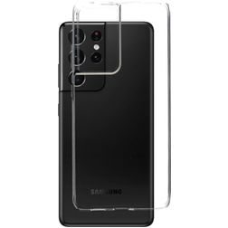 Mobiparts Classic Doorzichtig Samsung Galaxy S21 Ultra Hoesje Flexibel TPU Backcover - Transparant