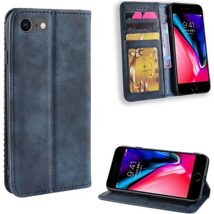 Mobigear Sensation iPhone SE (2020) Hoesje Bookcase Portemonnee - Blauw