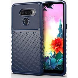 Mobigear Groove LG K50s Hoesje Flexibel TPU Backcover - Blauw