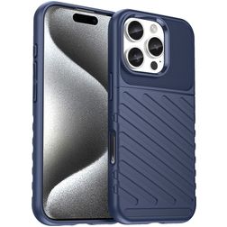 Mobigear Groove iPhone 16 Pro Hoesje Flexibel TPU Backcover - Blauw