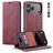 CaseMe 013 iPhone 17 Pro Hoesje Bookcase Portemonnee - Rood