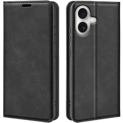 Mobigear Retro Slim iPhone 17 Hoesje Bookcase Portemonnee - Zwart