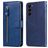 Mobigear Zipper Samsung Galaxy S23 Hoesje Bookcase Portemonnee - Blauw