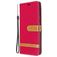 Mobigear Fabric Samsung Galaxy A21 Hoesje Stof Bookcase Portemonnee - Rood