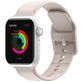 Mobigear Dashed Siliconen Apple Watch Bandje Gespsluiting - 42/41/40/38 mm - Zalmroze