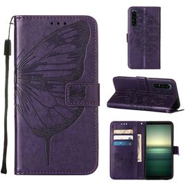 Mobigear Butterfly Sony Xperia 1 IV Hoesje Bookcase Portemonnee - Paars