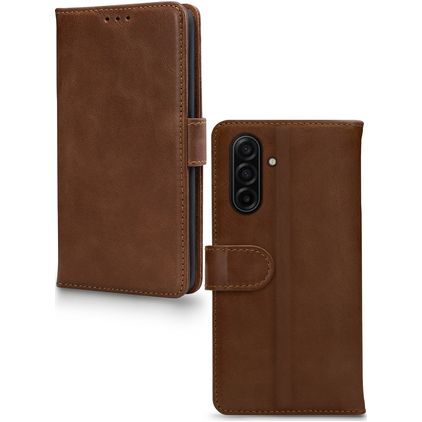 Mobilize Wallet Samsung Galaxy A17 Hoesje Echt Leer Bookcase Portemonnee - Bruin