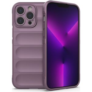 Mobigear Bumpy iPhone 14 Pro Max Hoesje Flexibel TPU Backcover - Paars