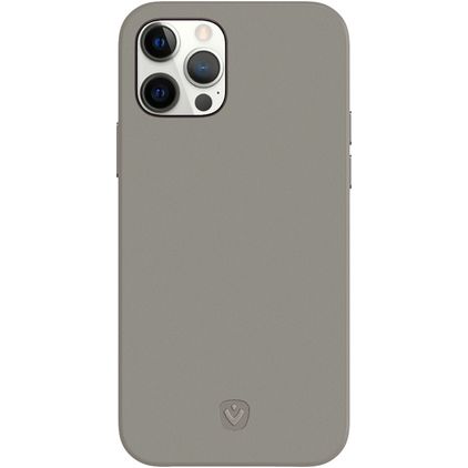Valenta Snap Luxe iPhone 12 Pro Max Hoesje Echt Leer Backcover - Grijs