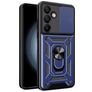 Mobigear Armor Ring Cam Slide Samsung Galaxy S24 FE Hoesje Hardcase Backcover Shockproof met Ringhouder en Camera Slider - Blauw