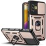 Mobigear Armor Ring Cam Slide POCO F4 GT Hoesje Hardcase Backcover Shockproof met Ringhouder en Camera Slider - Roségoud