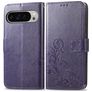 Mobigear Clover Google Pixel 9 Pro XL Hoesje Bookcase Portemonnee - Paars