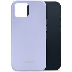 Mobilize Rubber Gelly iPhone 13 Mini Hoesje Flexibel TPU Backcover - Pastel Purple
