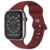 Mobigear Sport Dual Siliconen Apple Watch Bandje Druksluiting - 42/41/40/38 mm - Bordeaux Rood