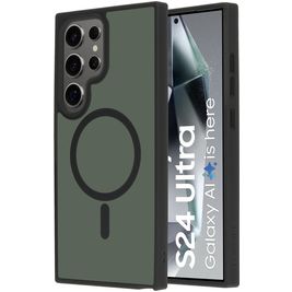 Mobiparts Hardcover Samsung Galaxy S24 Ultra MagSafe Hoesje Hardcase Backcover - Satin Black