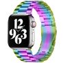 Mobigear Antwerp Stalen Apple Watch Bandje Vouwsluiting - 42/41/40/38 mm - Kleurrijk