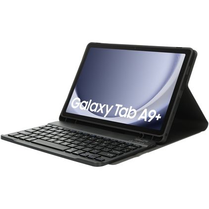 Mobiparts Bluetooth Keyboard Samsung Galaxy Tab A9 Plus (2023) Hoes QWERTY Toetsenbord Bookcase - Zwart