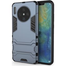 Mobigear Armor Stand Huawei Mate 30 Hoesje Hardcase Backcover Shockproof met Standaard - Marineblauw