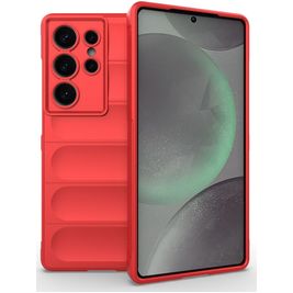 Mobigear Bumpy Samsung Galaxy S25 Ultra Hoesje Flexibel TPU Backcover - Rood