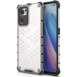 Mobigear Honeycomb OPPO Find X5 Lite Hoesje Hardcase Backcover Shockproof - Wit
