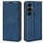 Mobigear Retro Slim Samsung Galaxy S25 FE Hoesje Bookcase Portemonnee - Donkerblauw