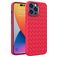 Mobigear Woven iPhone 14 Pro Max Hoesje Flexibel TPU Backcover - Rood