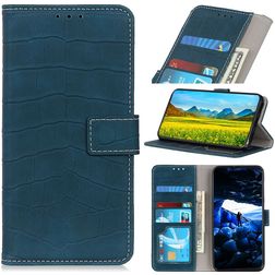 Mobigear Croco iPhone 13 Pro Hoesje Bookcase Portemonnee - Groen