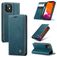 CaseMe 013 iPhone 12 Mini Hoesje Bookcase Portemonnee - Blauw